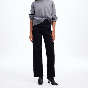 Madewell The Tall Perfect Vintage Wide-Leg in Black Rinse Wash